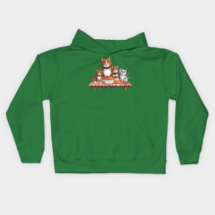 Cats celebrating thanksgiving Kids Hoodie